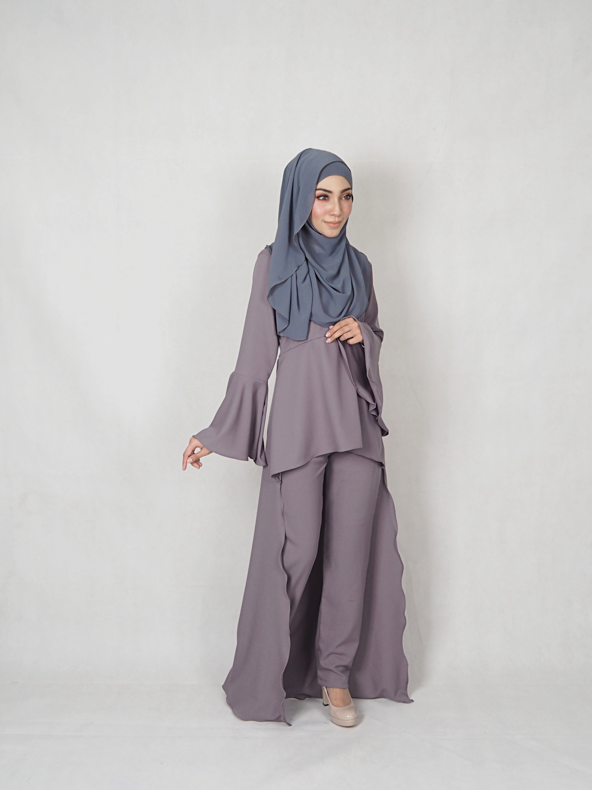 SW4830 Blouse & Pant Set Grey