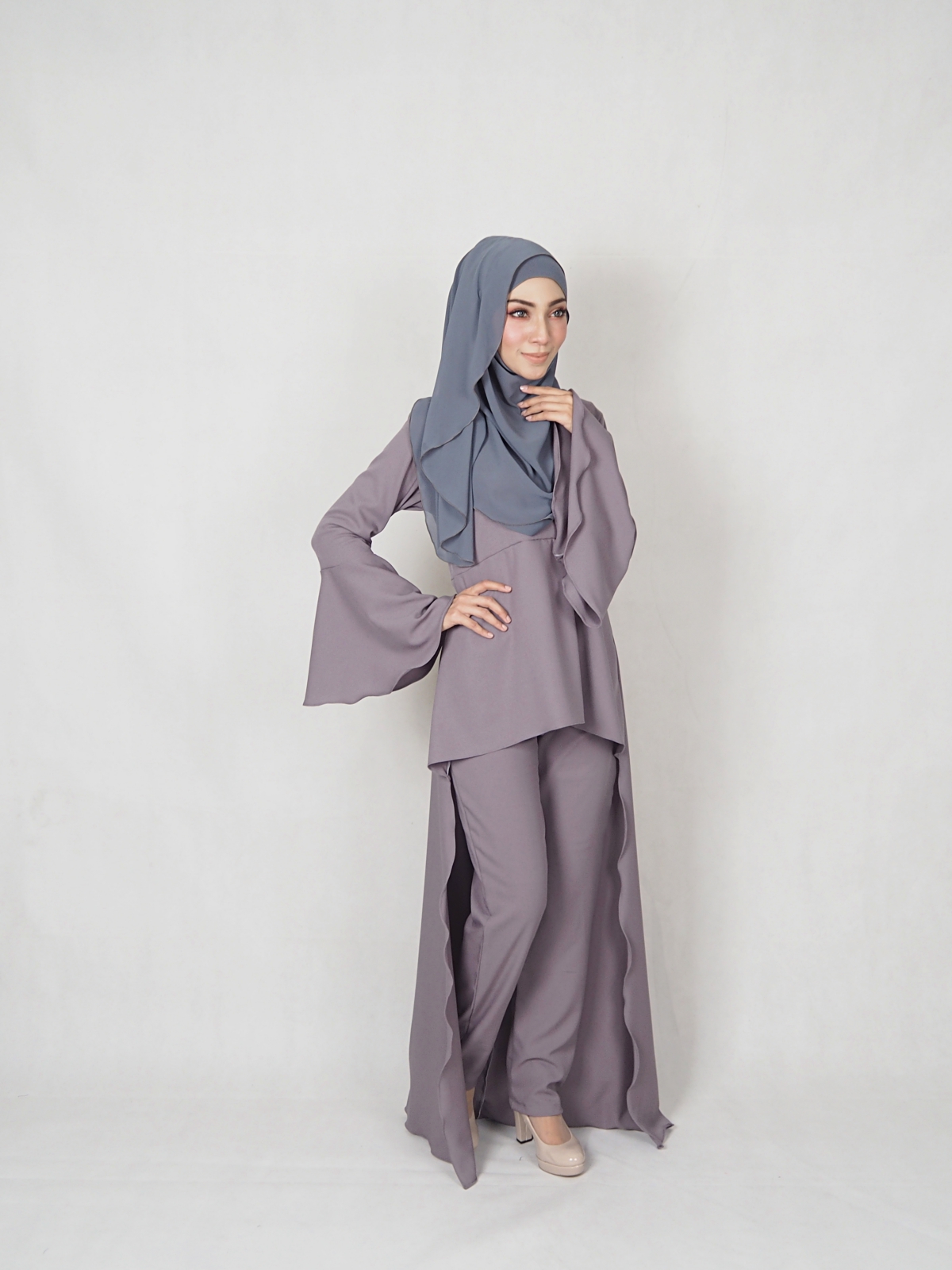 SW4830 Blouse & Pant Set Grey