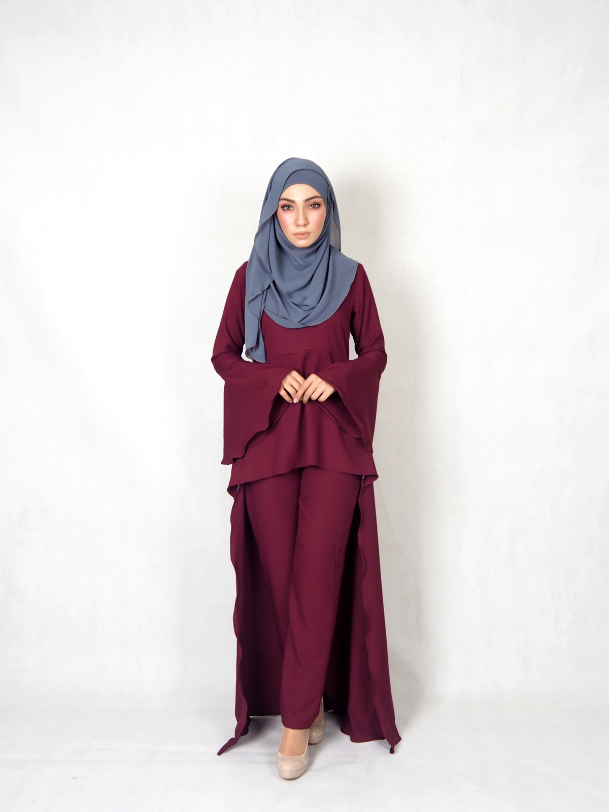 SW4830 Blouse & Pant Set Maroon