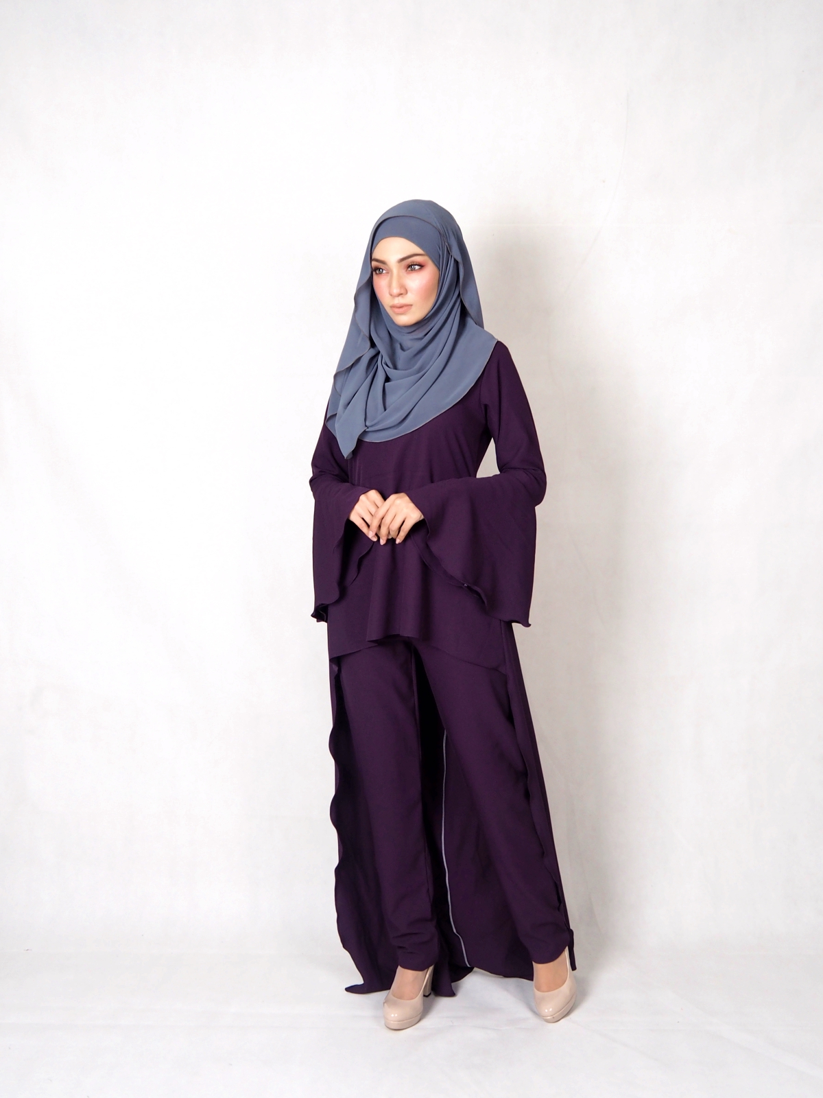 SW4830 Blouse & Pant Set Purple