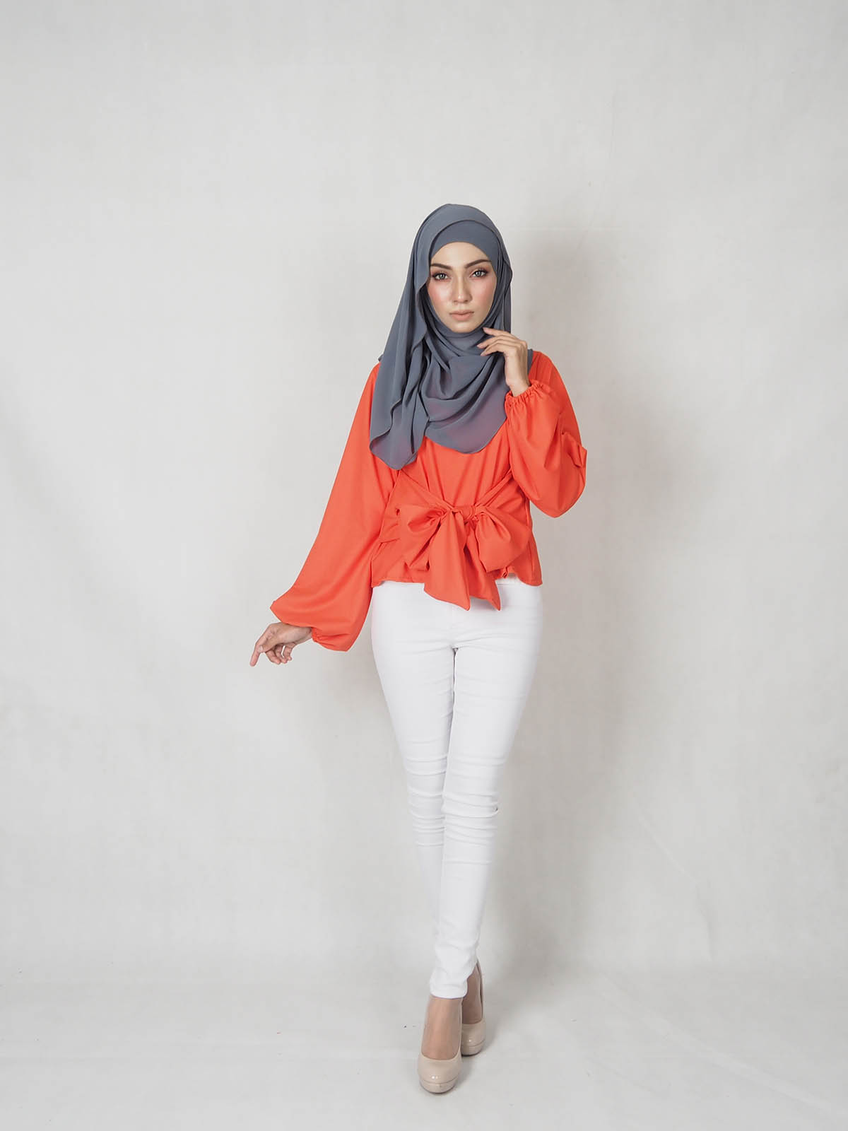 SW4831 Fashion Blouse Orange