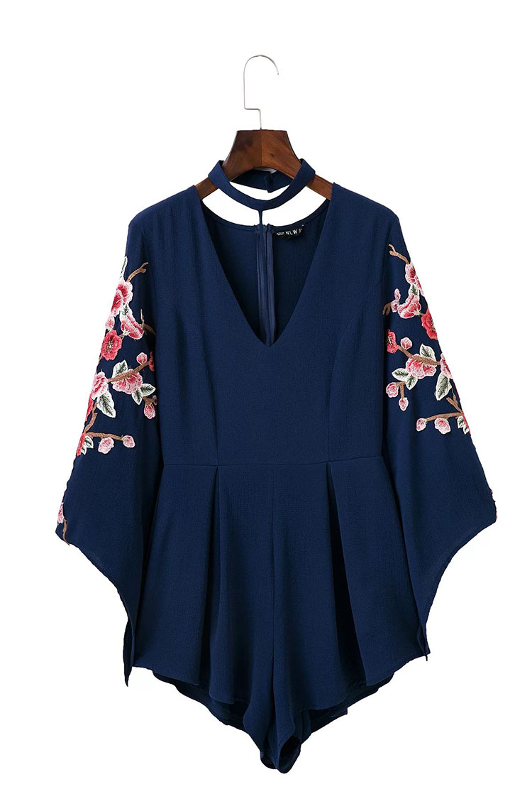 BM70273 Europe Stylish Jumpsuit Dark Blue