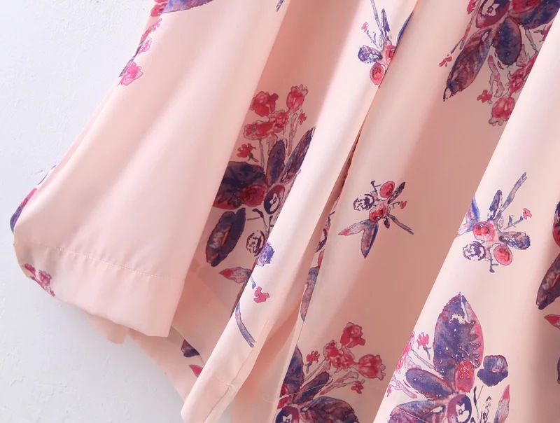 BM70274 Lovely Floral Jumpsuit Pink