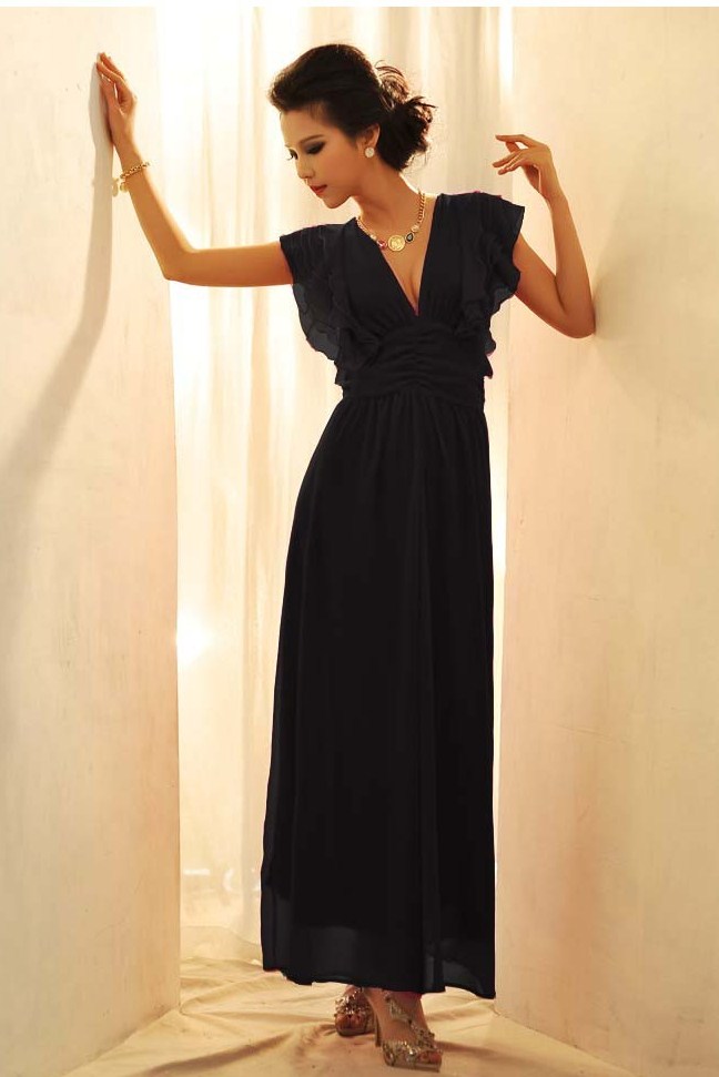 BM70277 Charming Chiffon Jumpsuit Black
