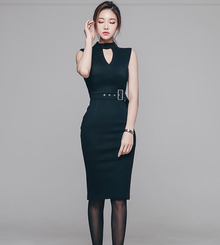 BM70287 Elegant Korea Dress Black