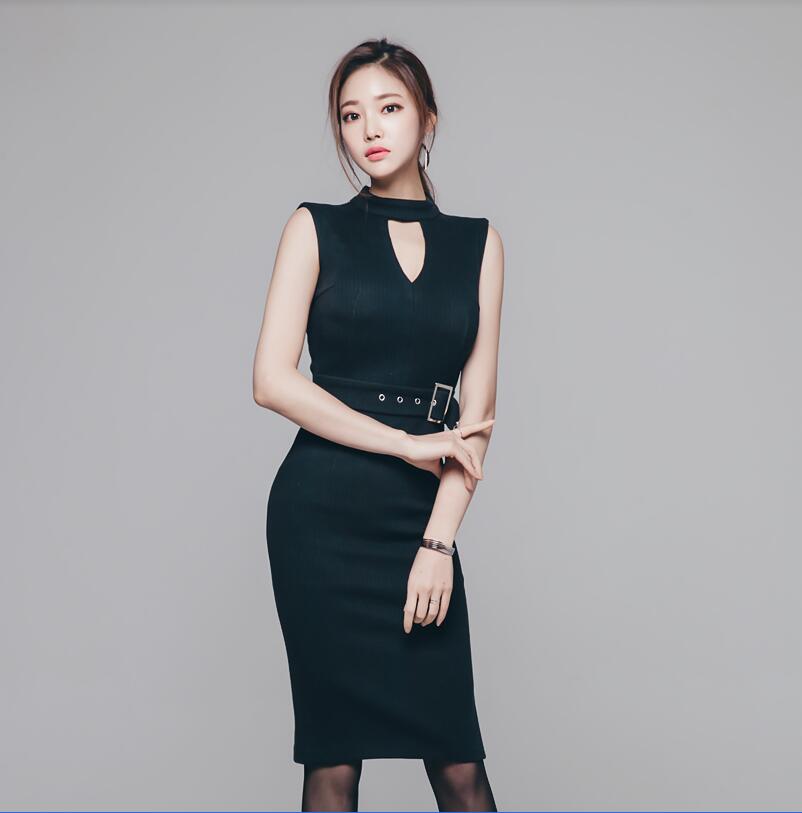 BM70287 Elegant Korea Dress Black