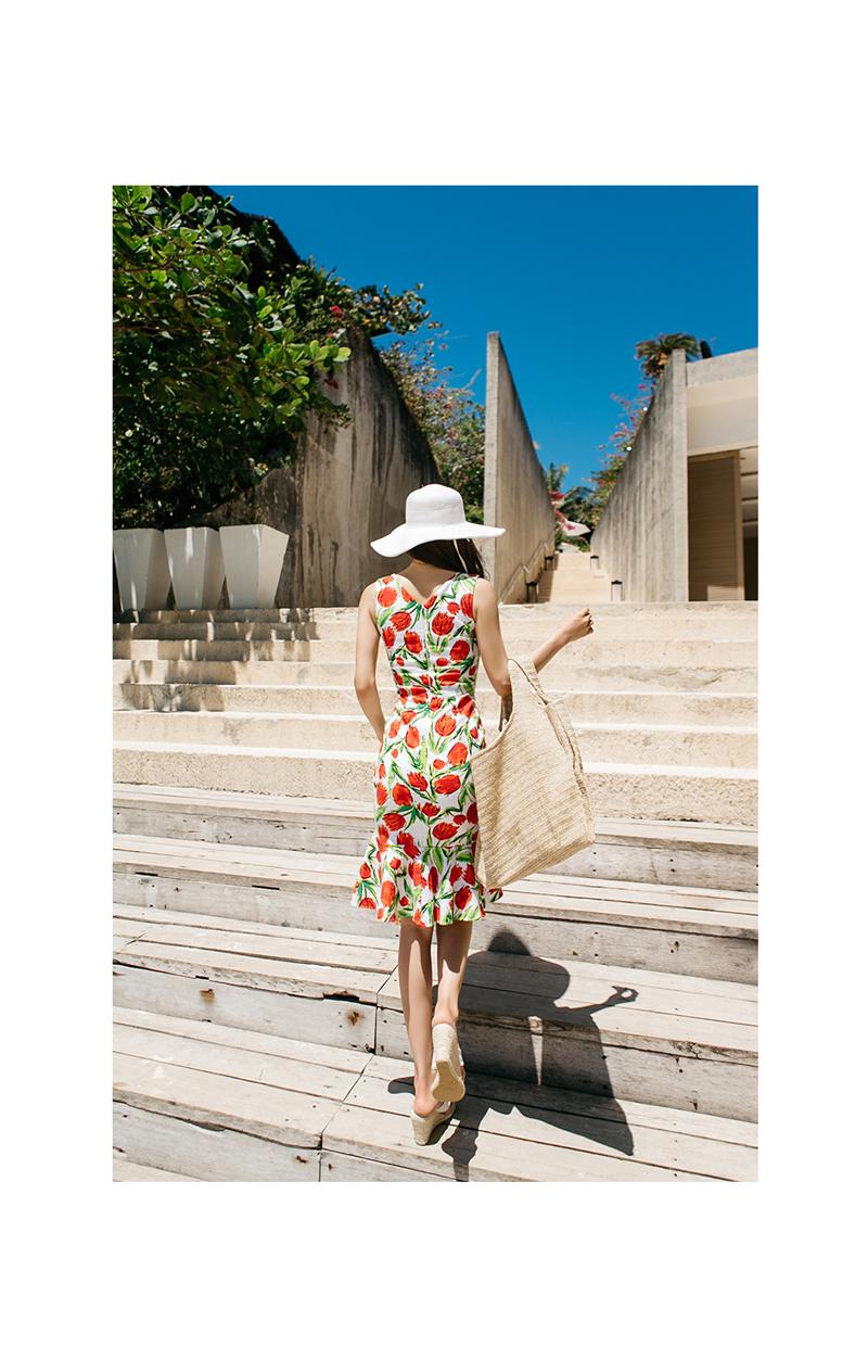 BM70288 Pretty Floral Dress As Picture