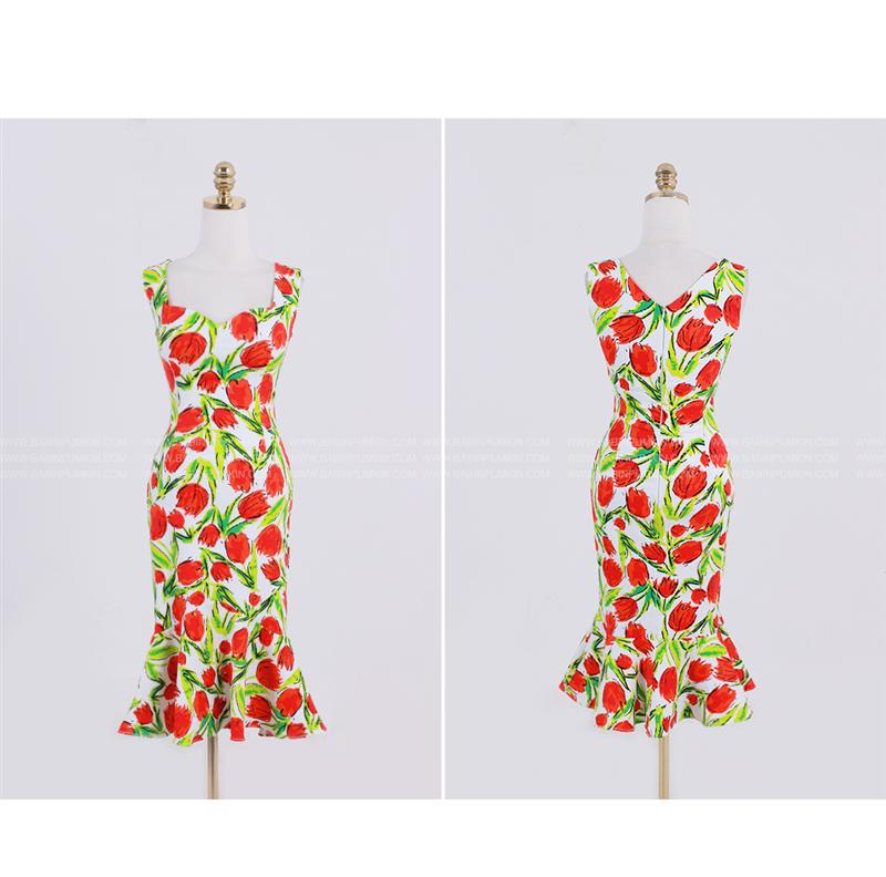 BM70288 Pretty Floral Dress As Picture