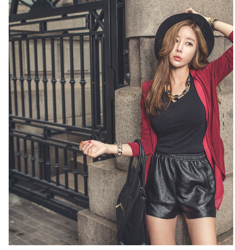 BM70300 Korea Fashion Cardigan Red