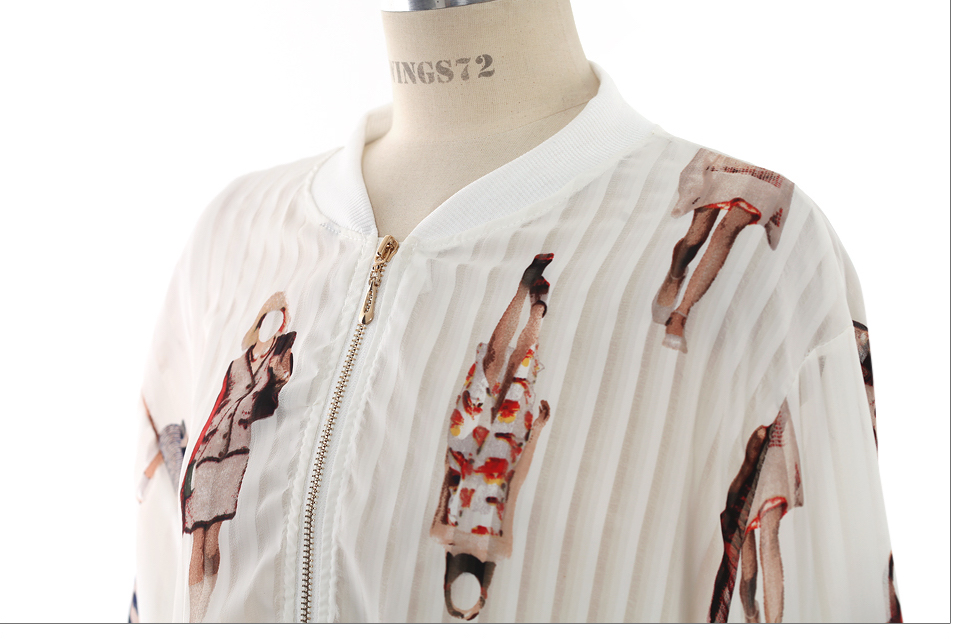 BM70301 Stylish Chiffon Cardigan White