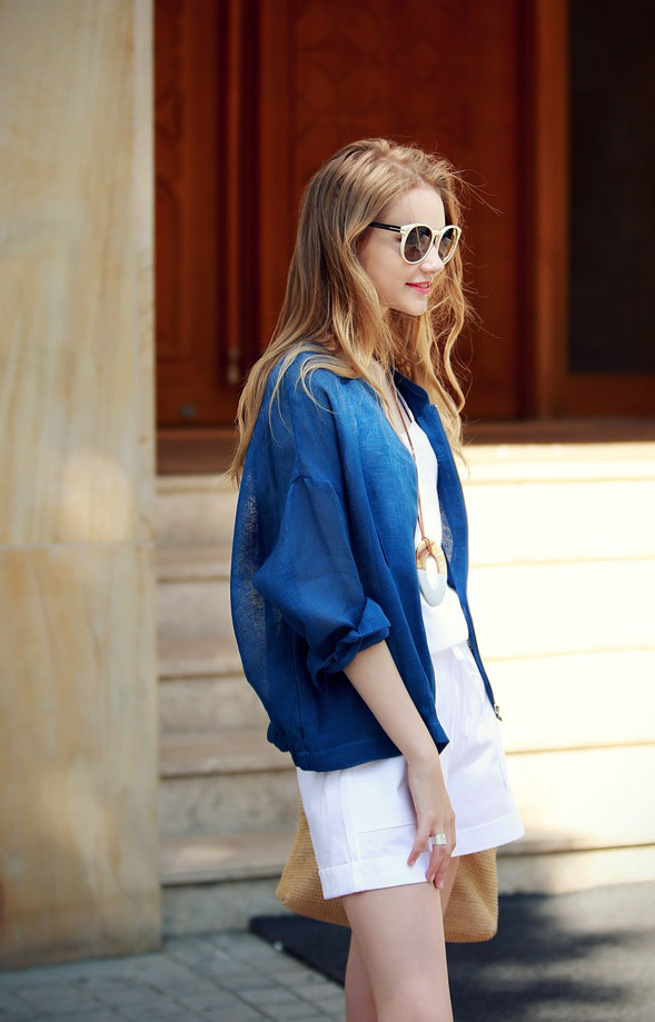 BM70302 Europe Fashion Jacket Blue