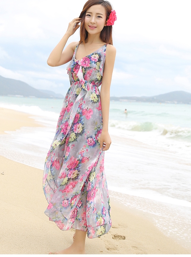 BM70305 Pretty Floral Dress As Picture