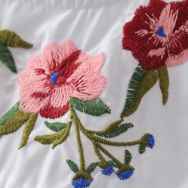 BM70306 Stylish Embroidered Top White