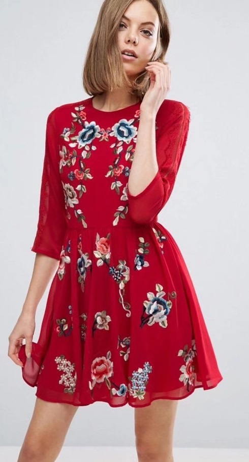 BM70315 Europe Fashion Dress Red 