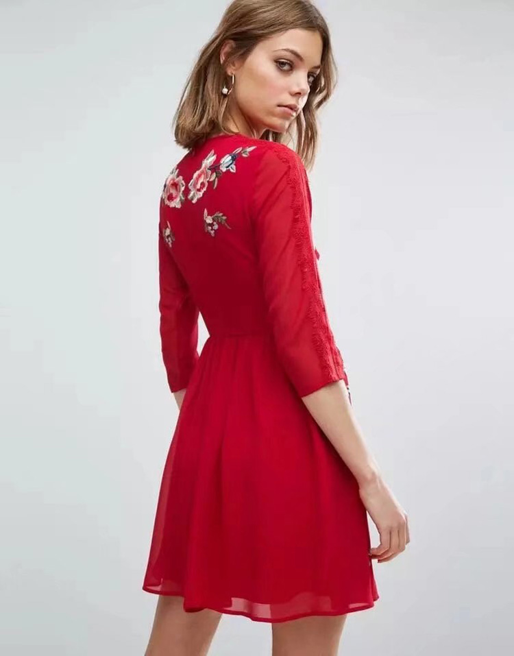 BM70315 Europe Fashion Dress Red 