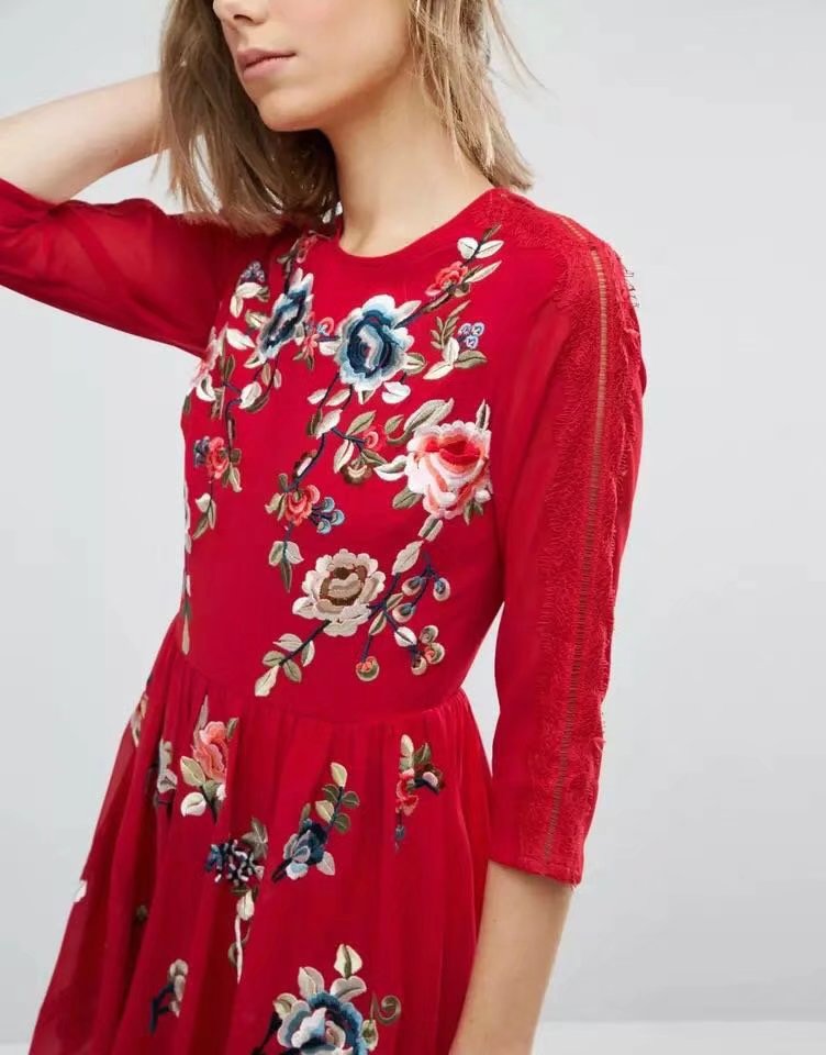 BM70315 Europe Fashion Dress Red 