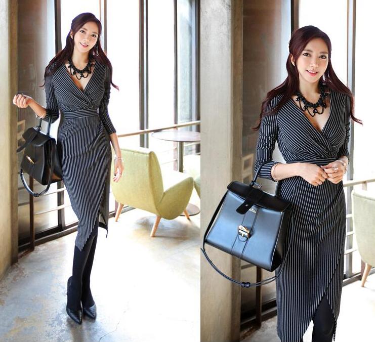 BM70325 Stylish OL Dress As Picture