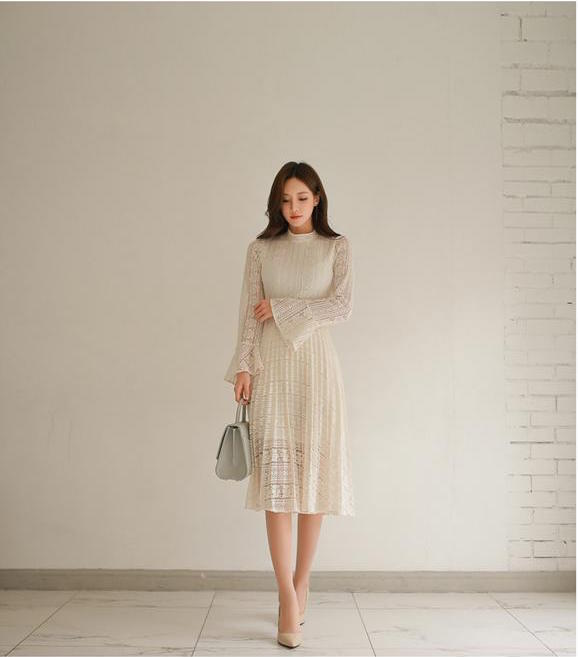 BM70329 Elegant Lace Dress As Picture