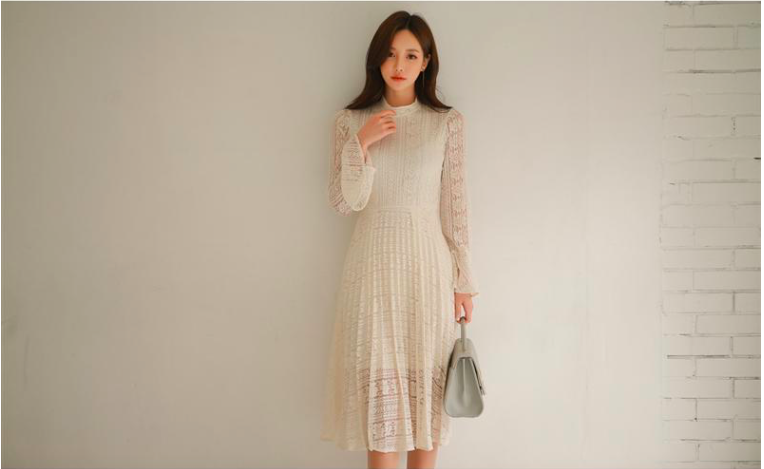 BM70329 Elegant Lace Dress As Picture