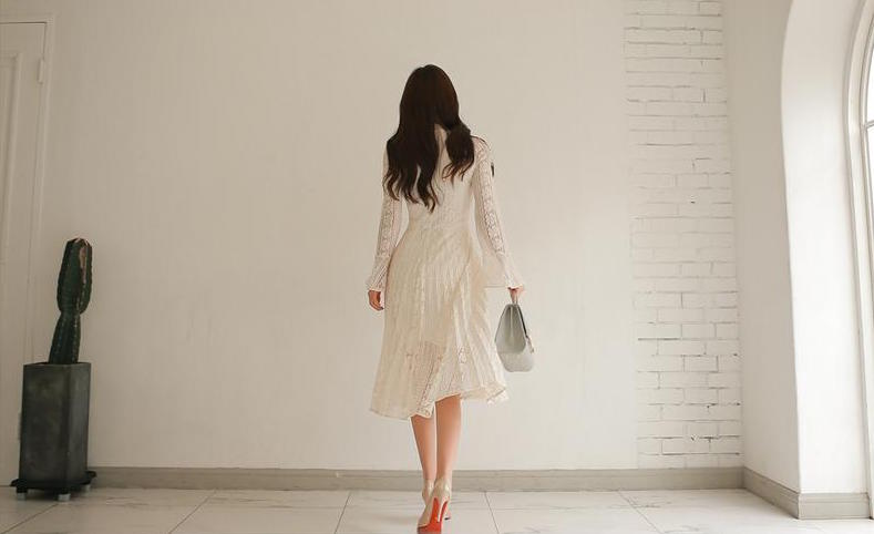 BM70329 Elegant Lace Dress As Picture