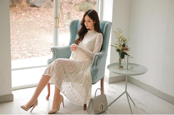BM70329 Elegant Lace Dress As Picture