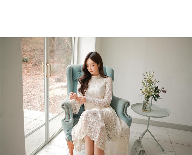 BM70329 Elegant Lace Dress As Picture
