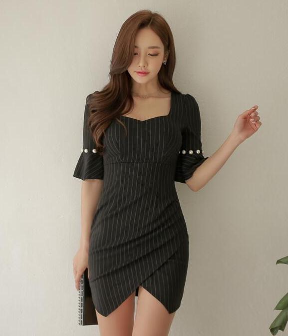 BM70330 Korea Charming Dress Black
