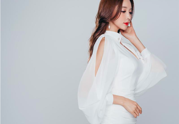 BM70332 Korea Fashion Dress White