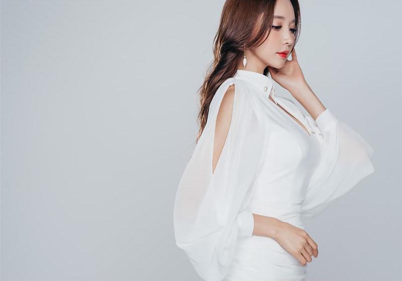 BM70332 Korea Fashion Dress White
