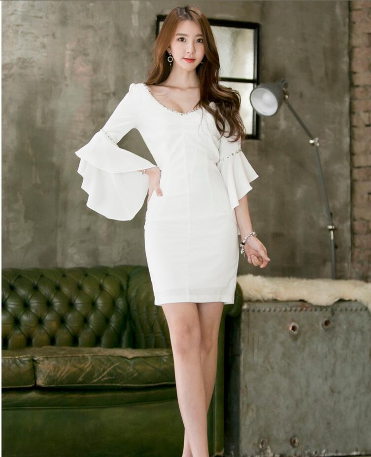 BM70340 Korea Fashion Dress White