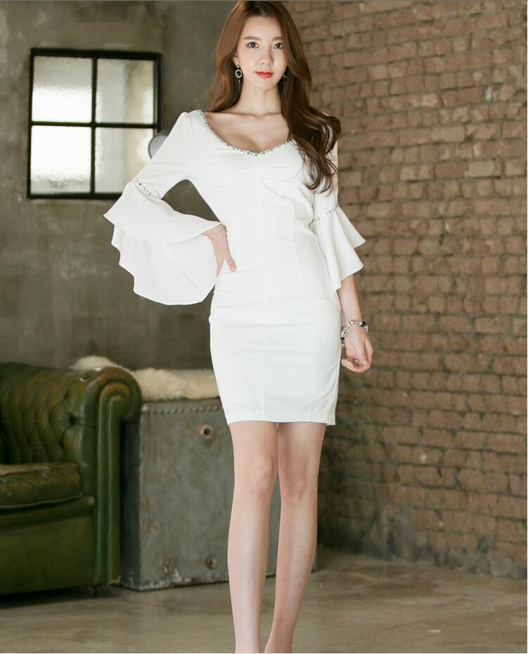 BM70340 Korea Fashion Dress White