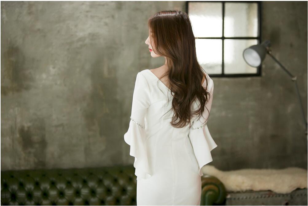 BM70340 Korea Fashion Dress White