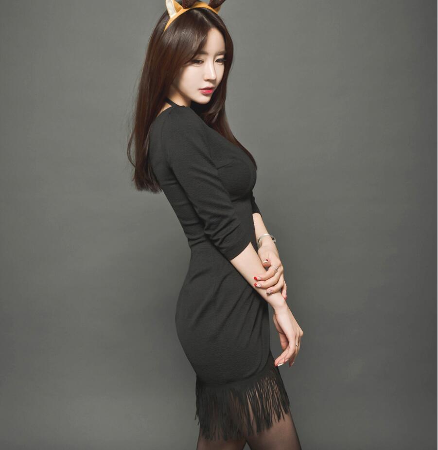 BM70341 Sexy Fashion Dress Black