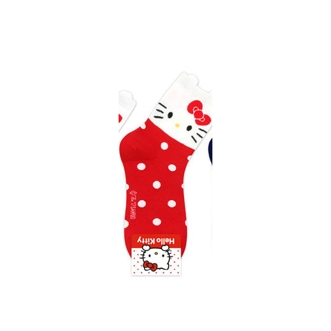 SLSK002B - Ankle Socks (Hello Kitty Red)