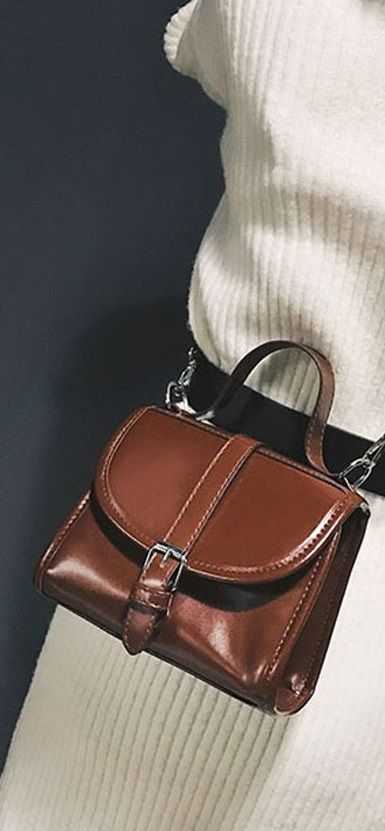 KW80227 Stylish Shoulder Bag Dark Brown
