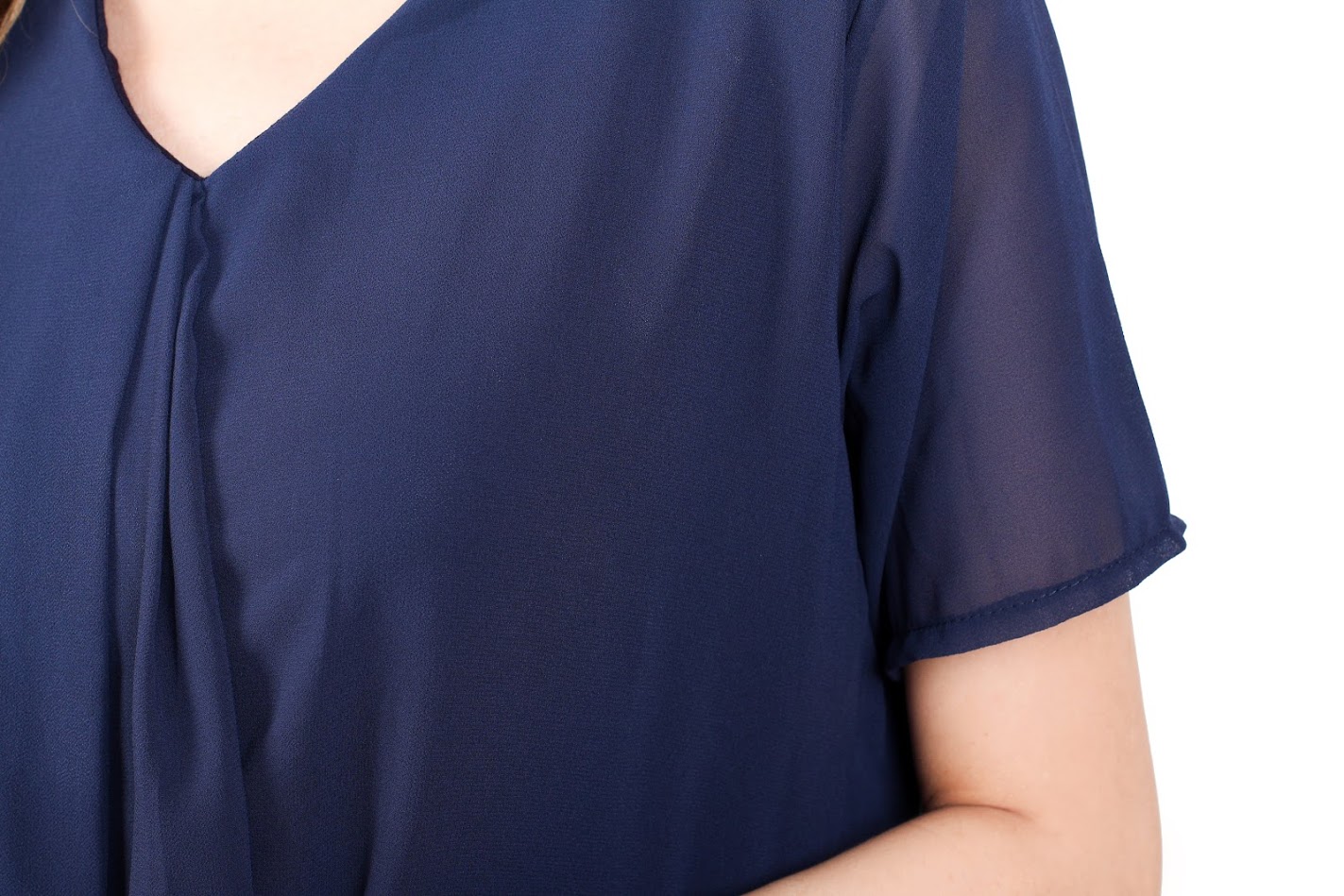 QA-328 Basic Short Sleeves Top Blue