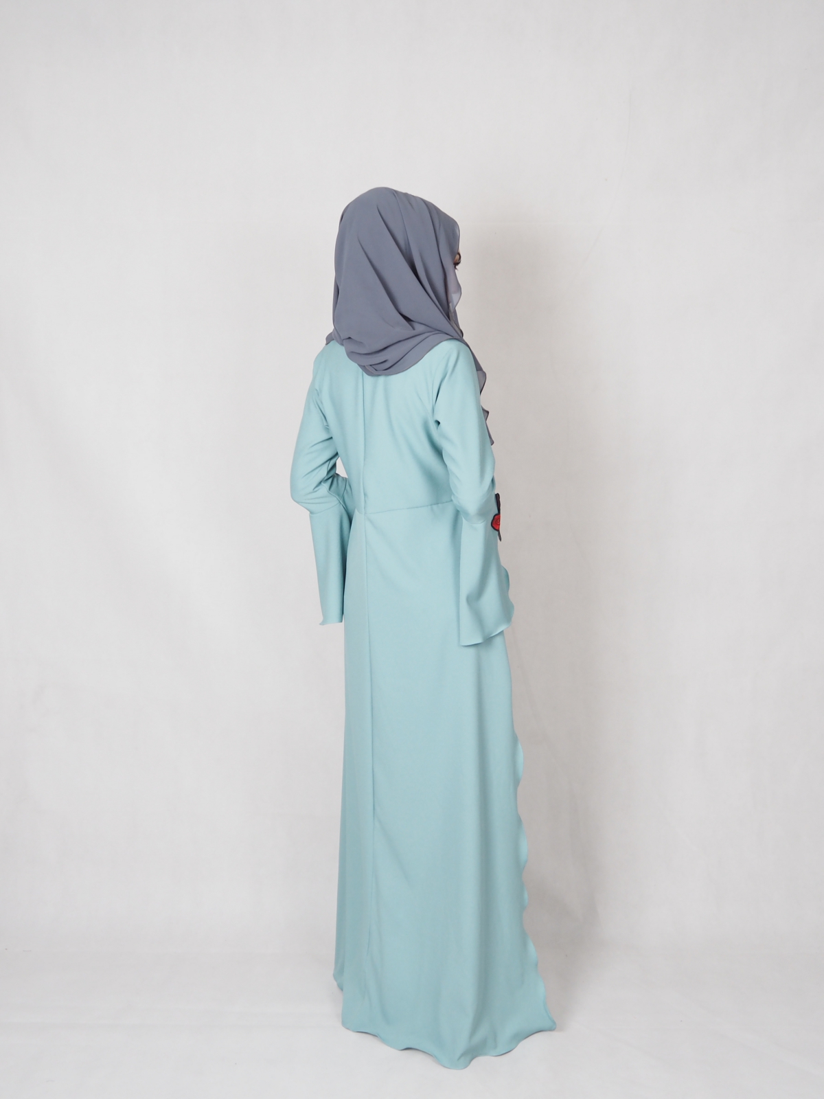 SW4834 Rose Set Blouse & Pants Dark Green