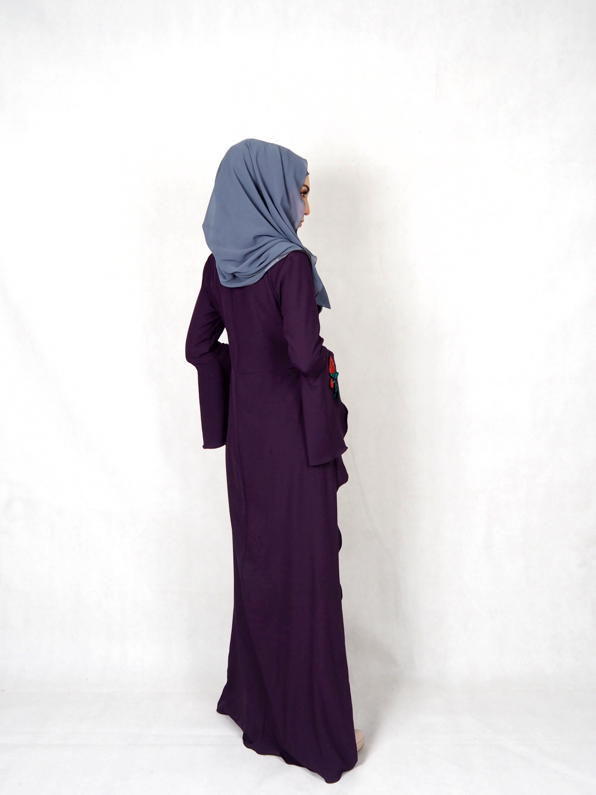 SW4834 Rose Set Blouse & Pants Purple