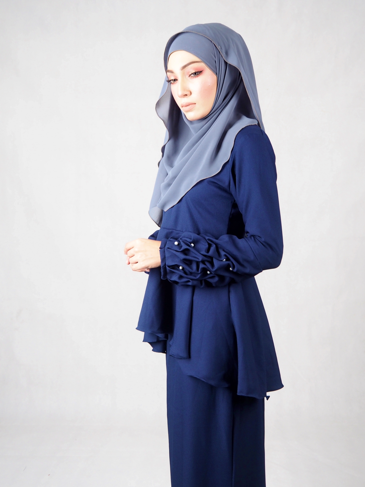 SW4838 Baju Kurung (Plus Size) Navy