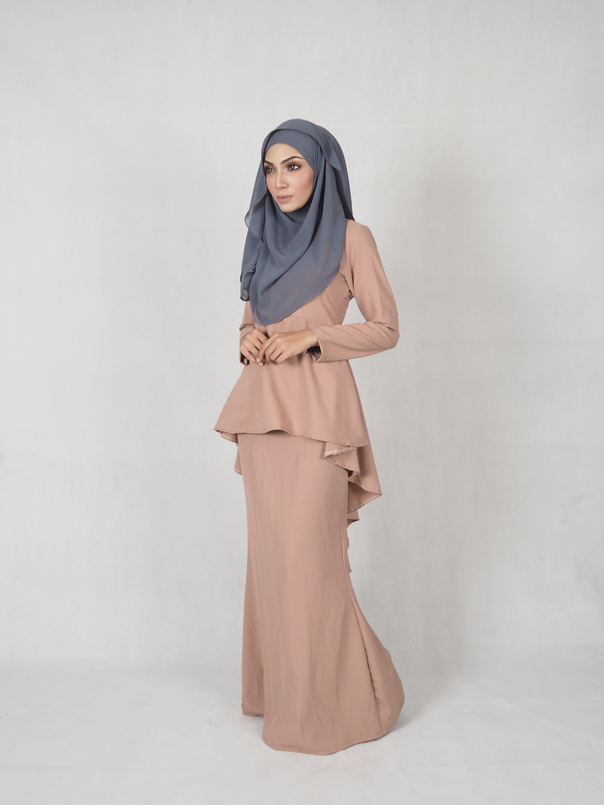 SW4839 Fashion Baju Kurung Dark Brown