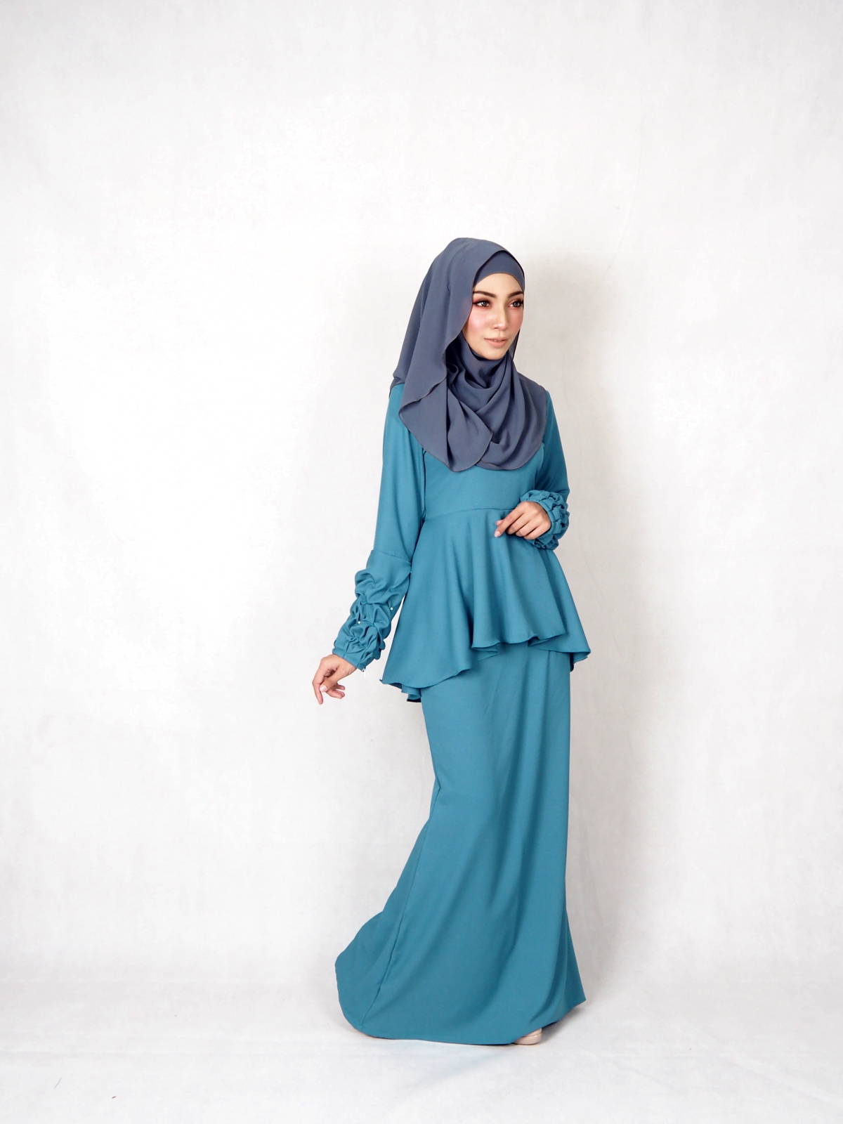 SW4840 Baju Kurung (Plus Size) Dark Green