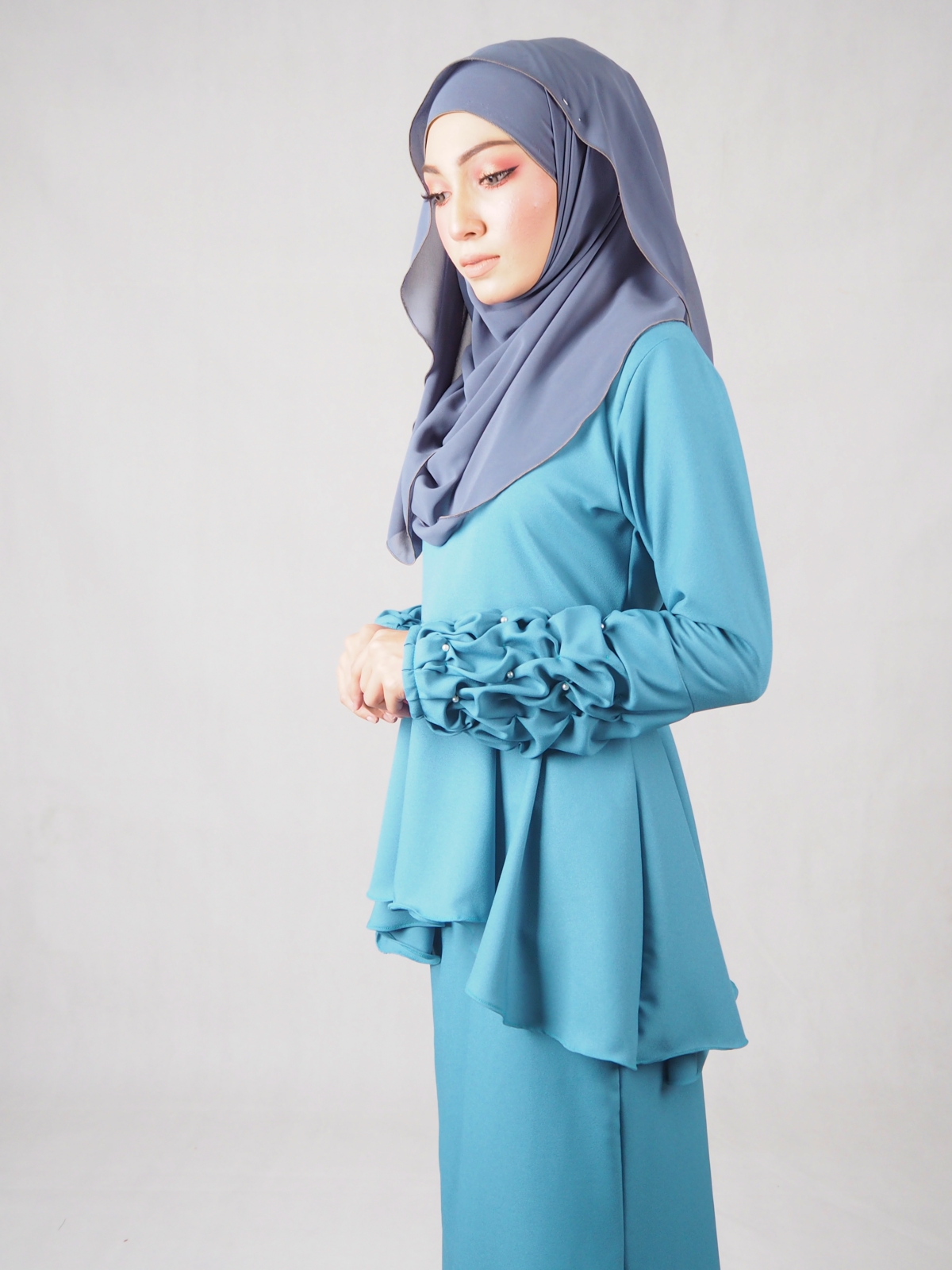 SW4840 Baju Kurung (Plus Size) Dark Green