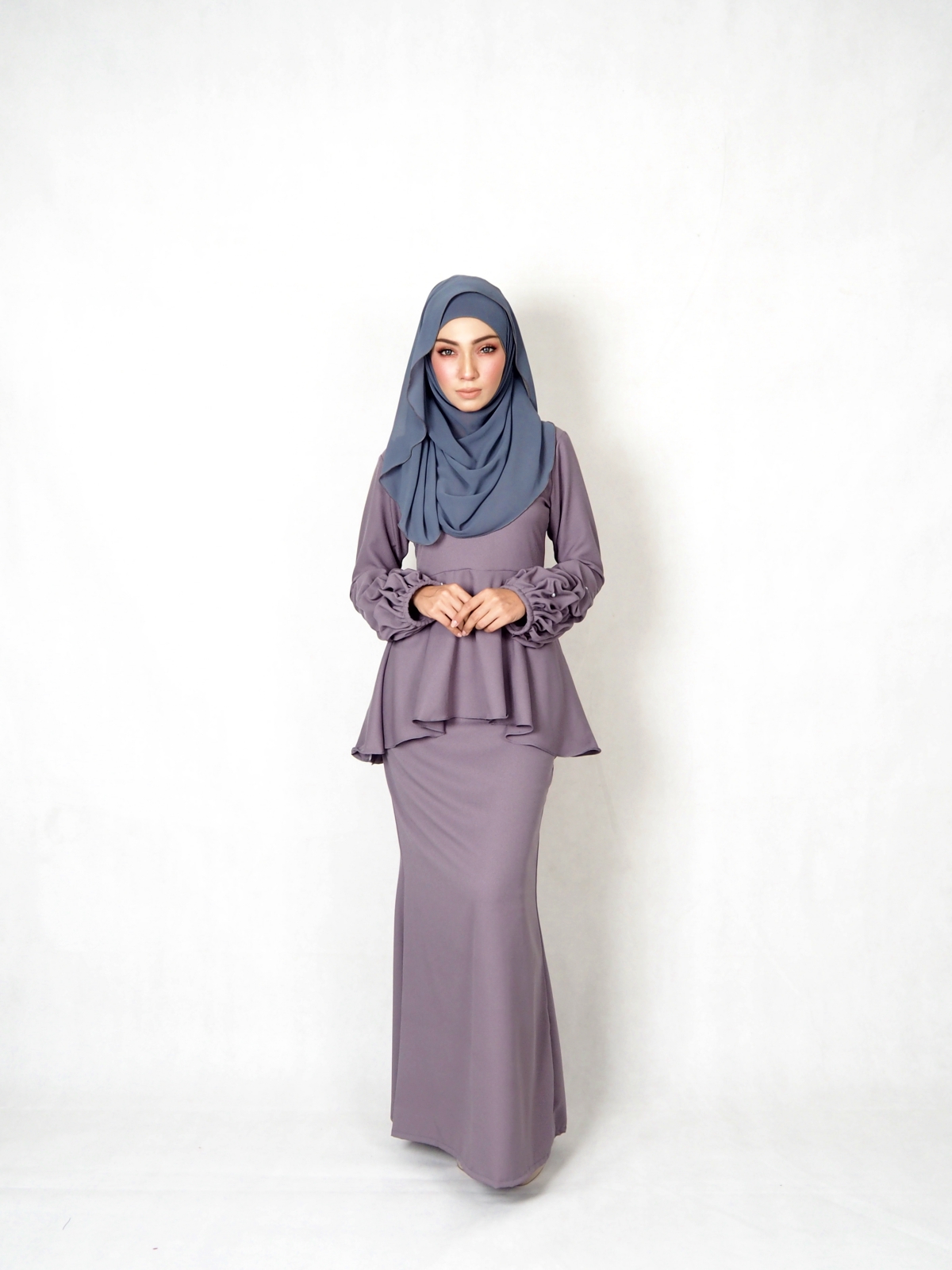 SW4840 Baju Kurung (Plus Size) Grey