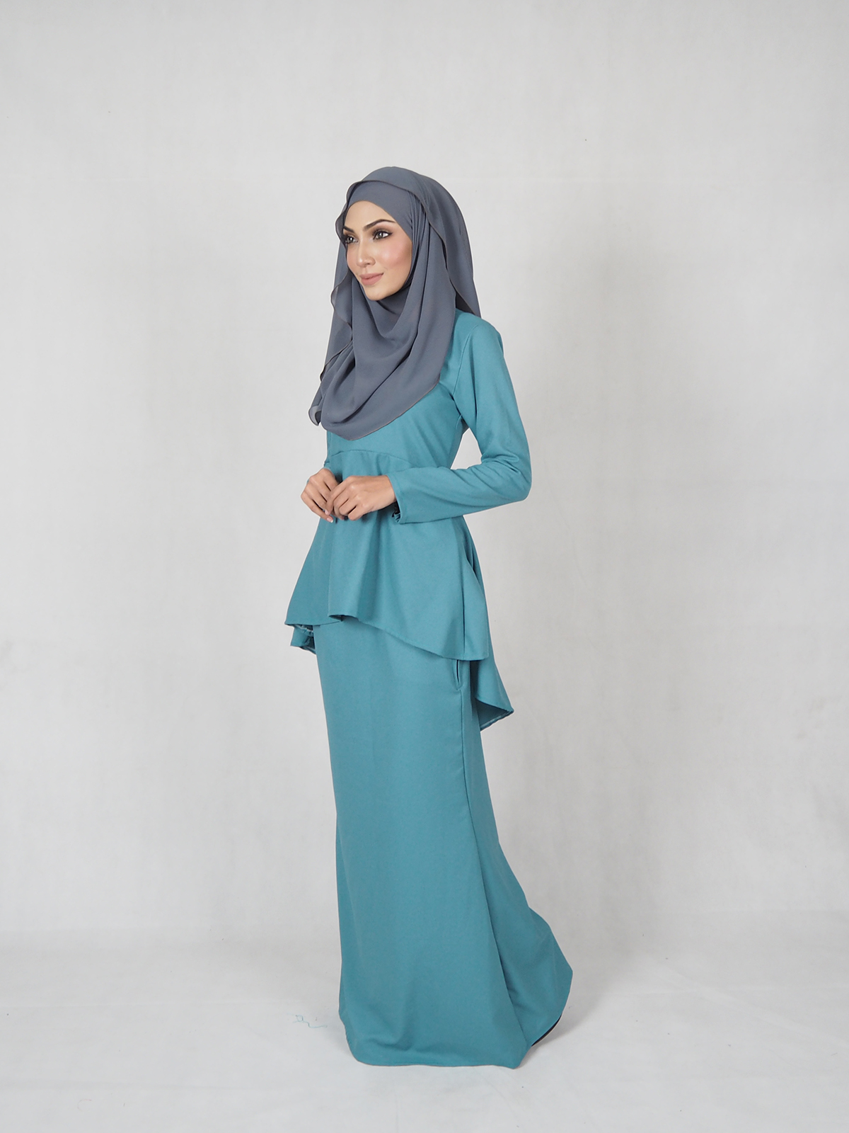 SW4841 Baju Kurung (Plus Size) Dark Green