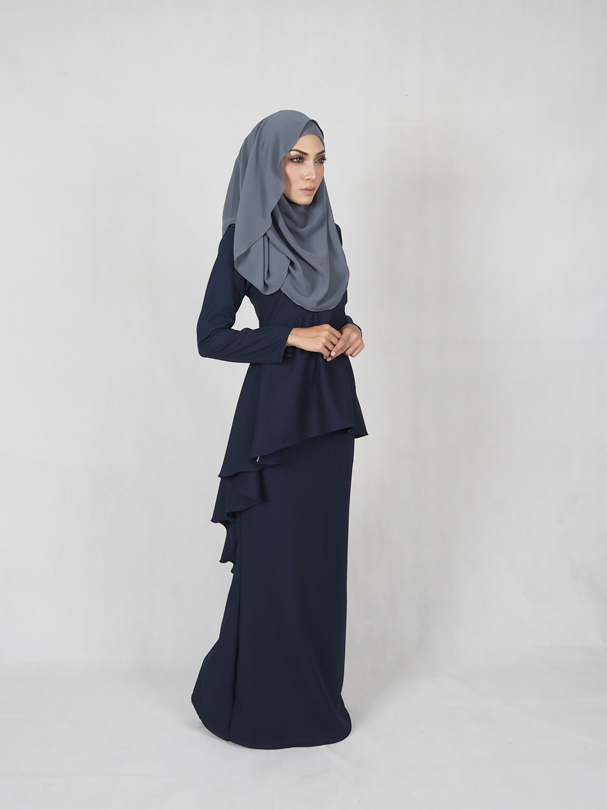 SW4841 Baju Kurung (Plus Size) Navy