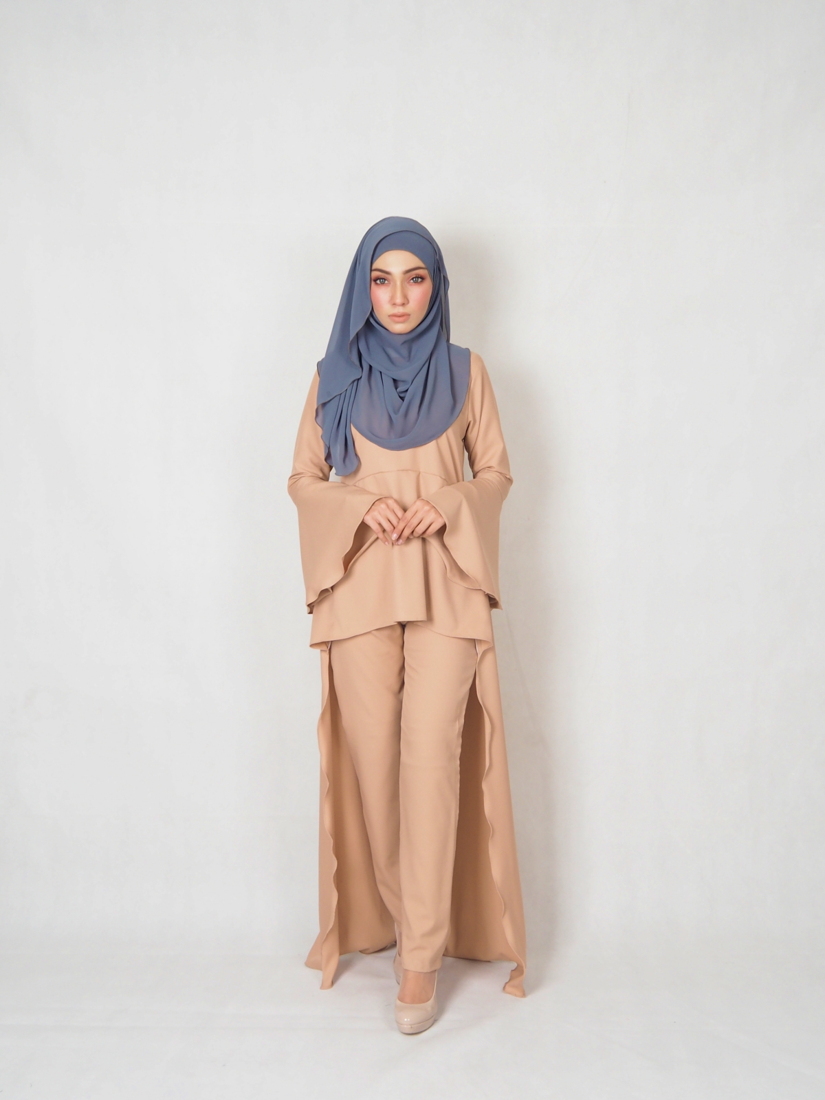 SW4845 Blouse & Pant (Plus Size) Dark Brown