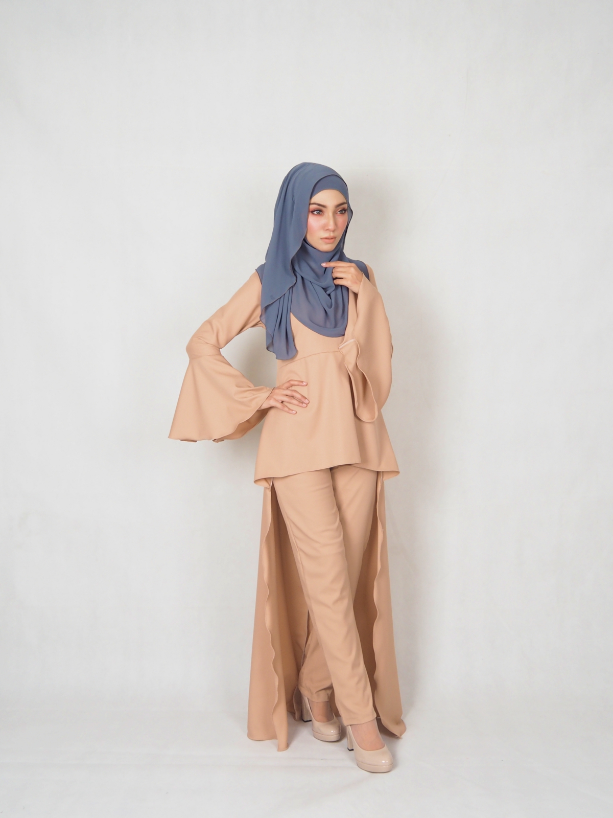 SW4846 Blouse & Pant (Plus Size) Dark Brown