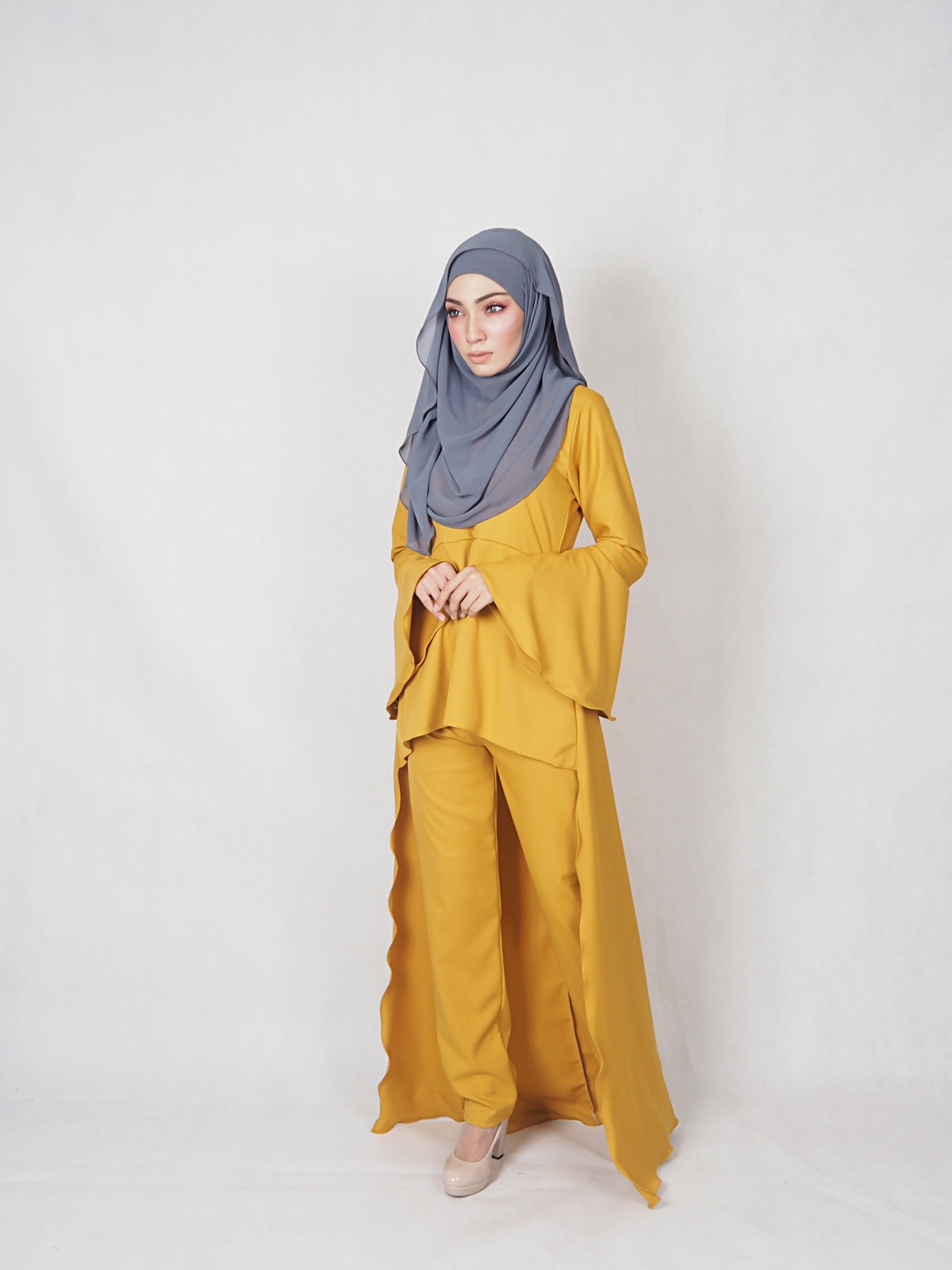 SW4846 Blouse & Pant (Plus Size) Mustard