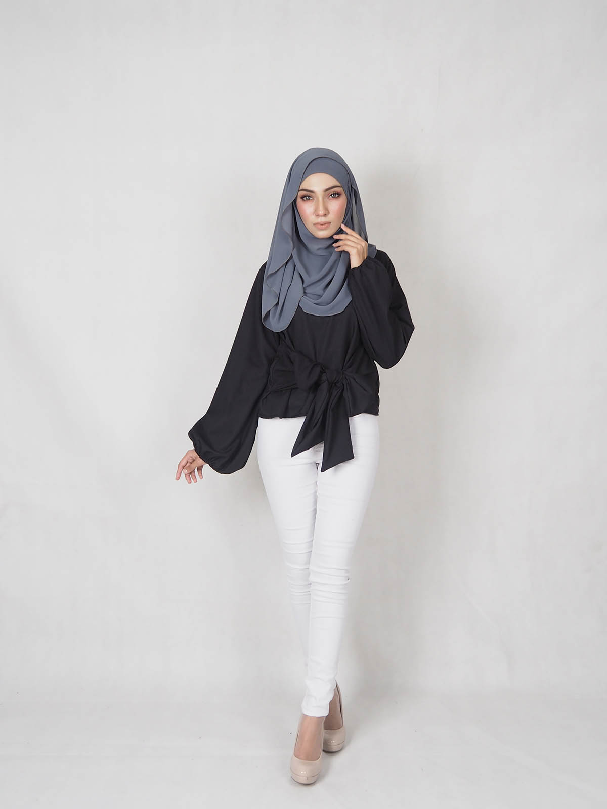 SW4847 Stylish Blouse (Plus Size) Black