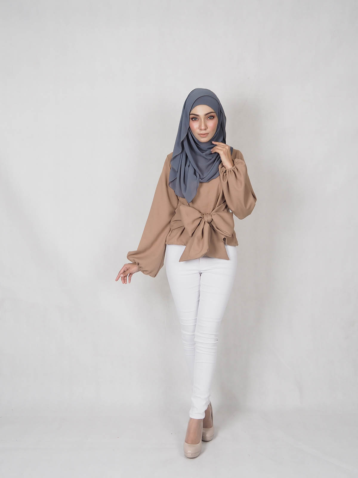 SW4847 Stylish Blouse (Plus Size) Dark Brown
